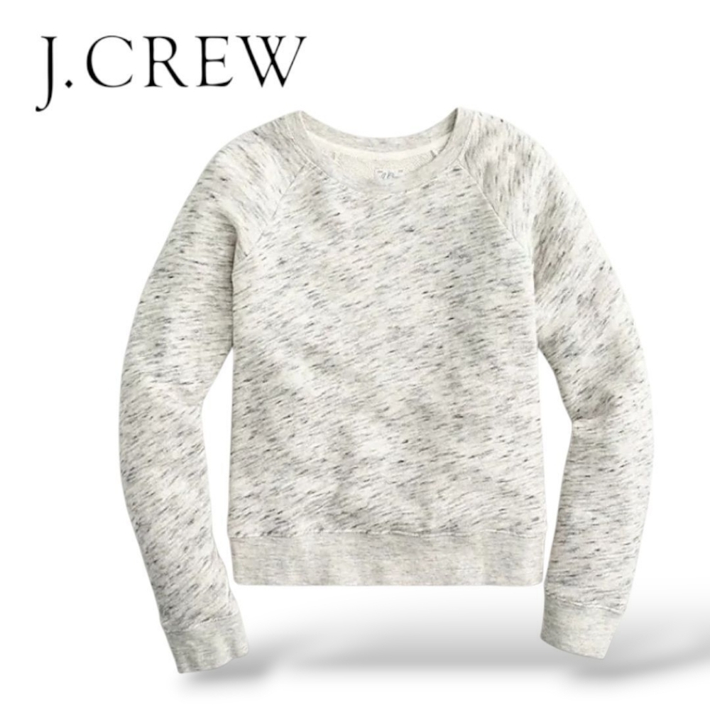 J. Crew Women's Marled Gray Crew Neck Sweater